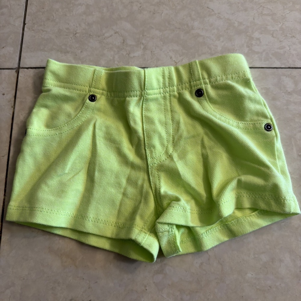 Garanimals Baby Size 24M Green Neon Denim Style Shorts